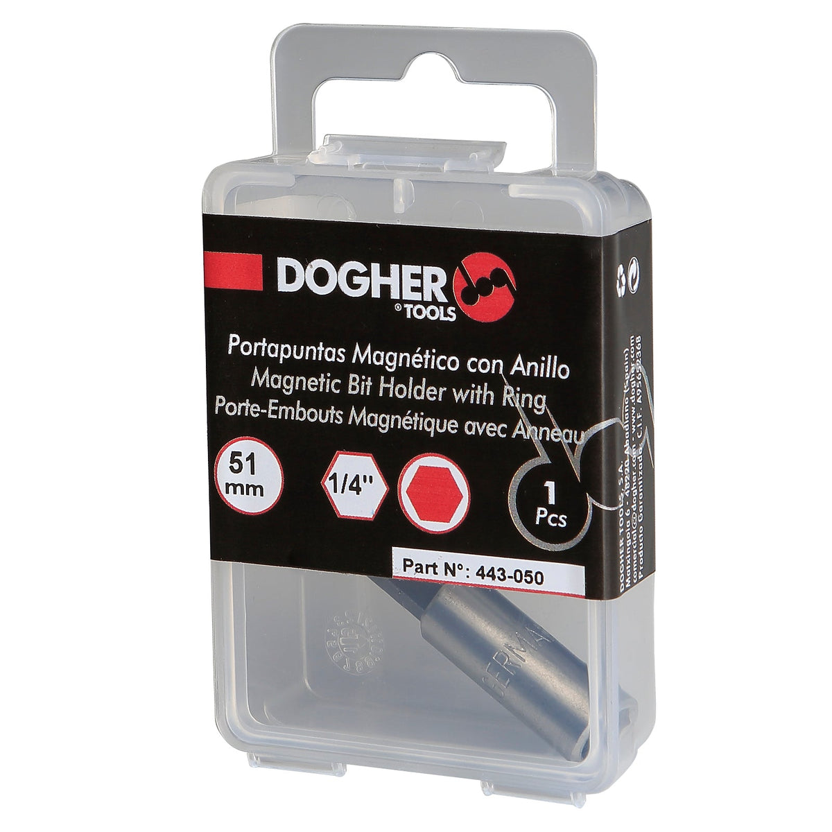 Dogher 443-002 - Adaptador Puntas de Atornillar de Impacto 60mm 1/4
