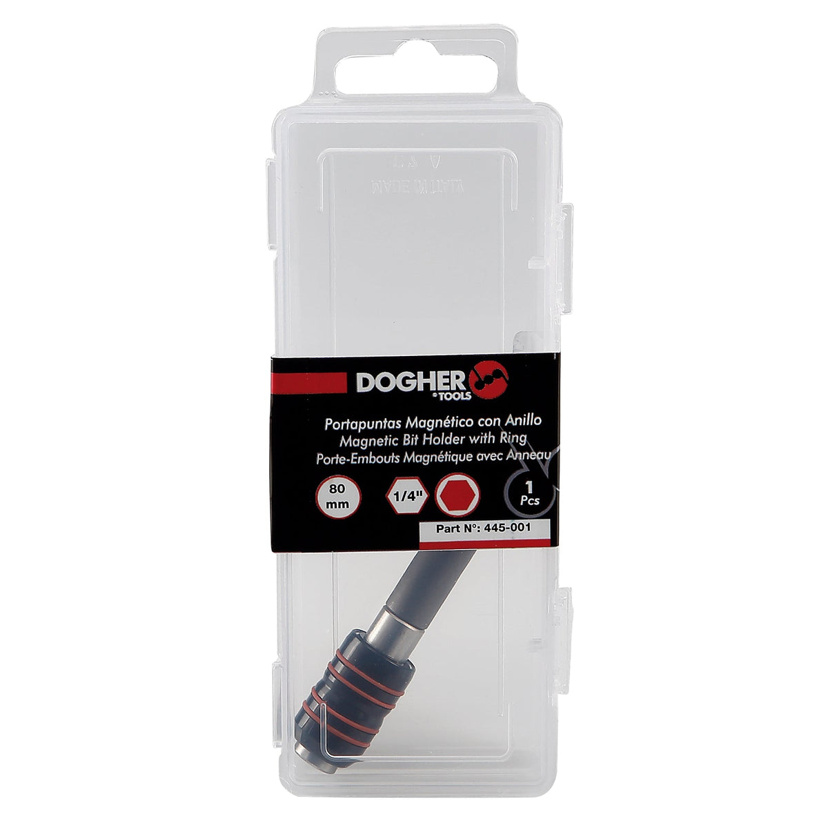 Dogher 445-001 - Portapuntas Atornillar 1/4" Magnético SDS Plus con Anillo 78mm
