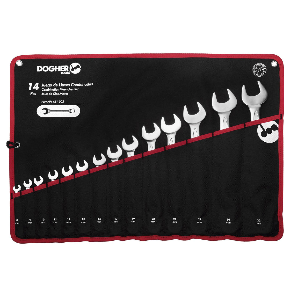 Dogher 451-002 - Bolsa Nylon 14 Llaves Combinadas 8-32mm