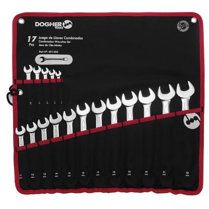 Dogher 451-003 - Bolsa Nylon 17 Llaves Combinadas 6-22mm