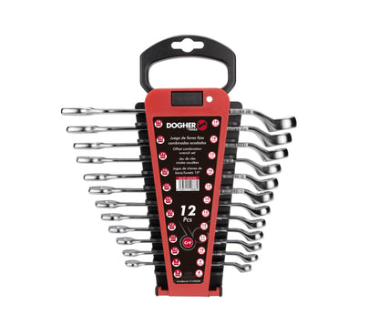 Dogher 4510-022 - Juego 12 Llaves Combinadas Acodadas 8-19 Soporte Plástico