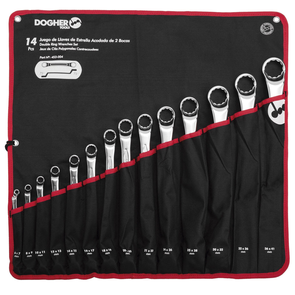 Dogher 453-004 - Bolsa Nylon 14 Llaves Estrella Acod.75º