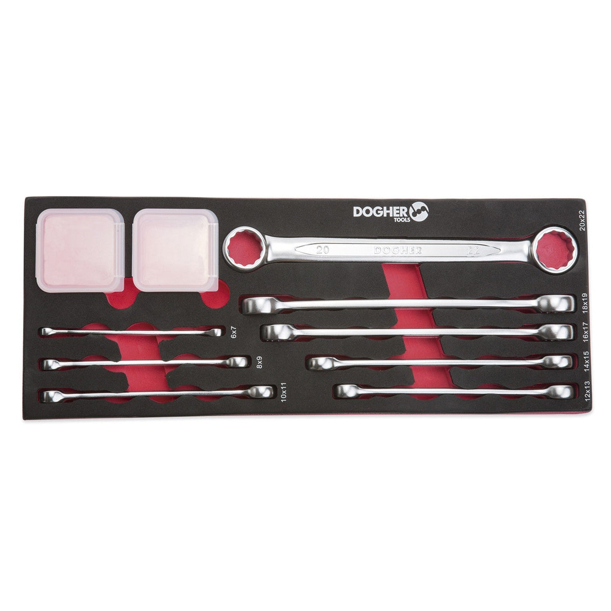 Dogher 454-080 - Bandeja Combinable 1/4 - 8 Llaves Doble Boca Estrella