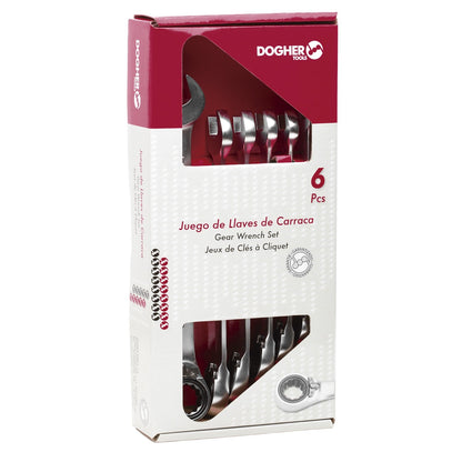 Dogher 457-036 - Caja 6 Llaves Comb. Carraca Rev 10-17Mm