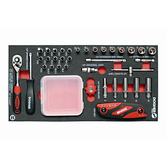 Dogher 500-083 - Bandeja Combinable 1/3 - 36 Piezas - Vasos Hexagonales 1/4"