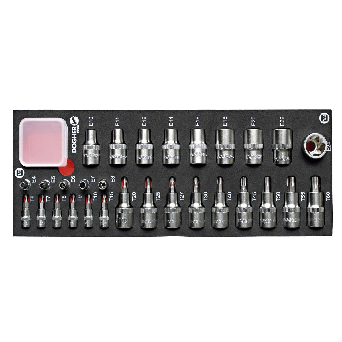 Dogher 503-081 - B. Comb.1/4 29Ud.Vasos 1/4 Y 1/2 Punta