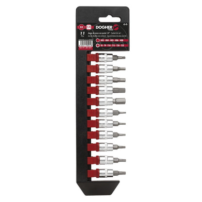 Dogher 507-051 - Juego 11 Ud. V.Puntas Hex+Torx 1/4