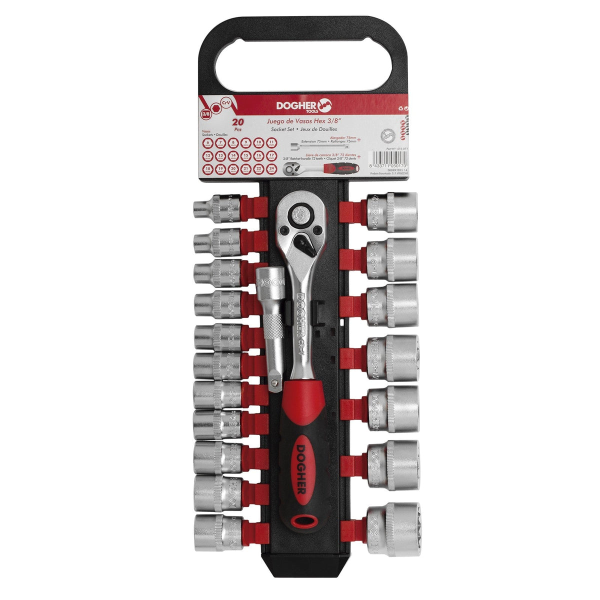 Dogher 515-071 - Juego 20 Ud. Vaso Bihexagonal 3/8