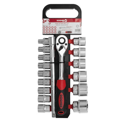 Dogher 531-071 - Juego 17 Ud. Vaso Hex. 1/2 8-32Mm