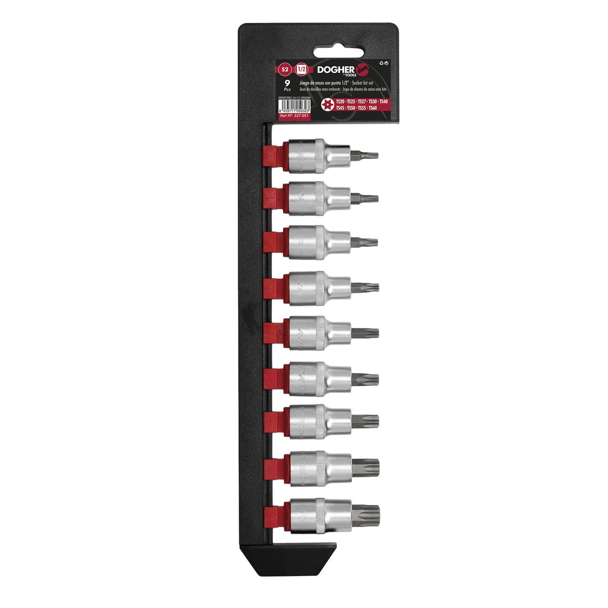 Dogher 537-051 - Juego 9 Ud. V.Puntas Torx Seg 1/2