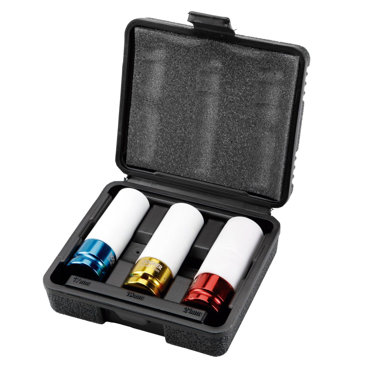 Dogher 575-001 - Juego 3 Llave de Vaso Impacto Hexagonal 1/2 Llantas de Aluminio