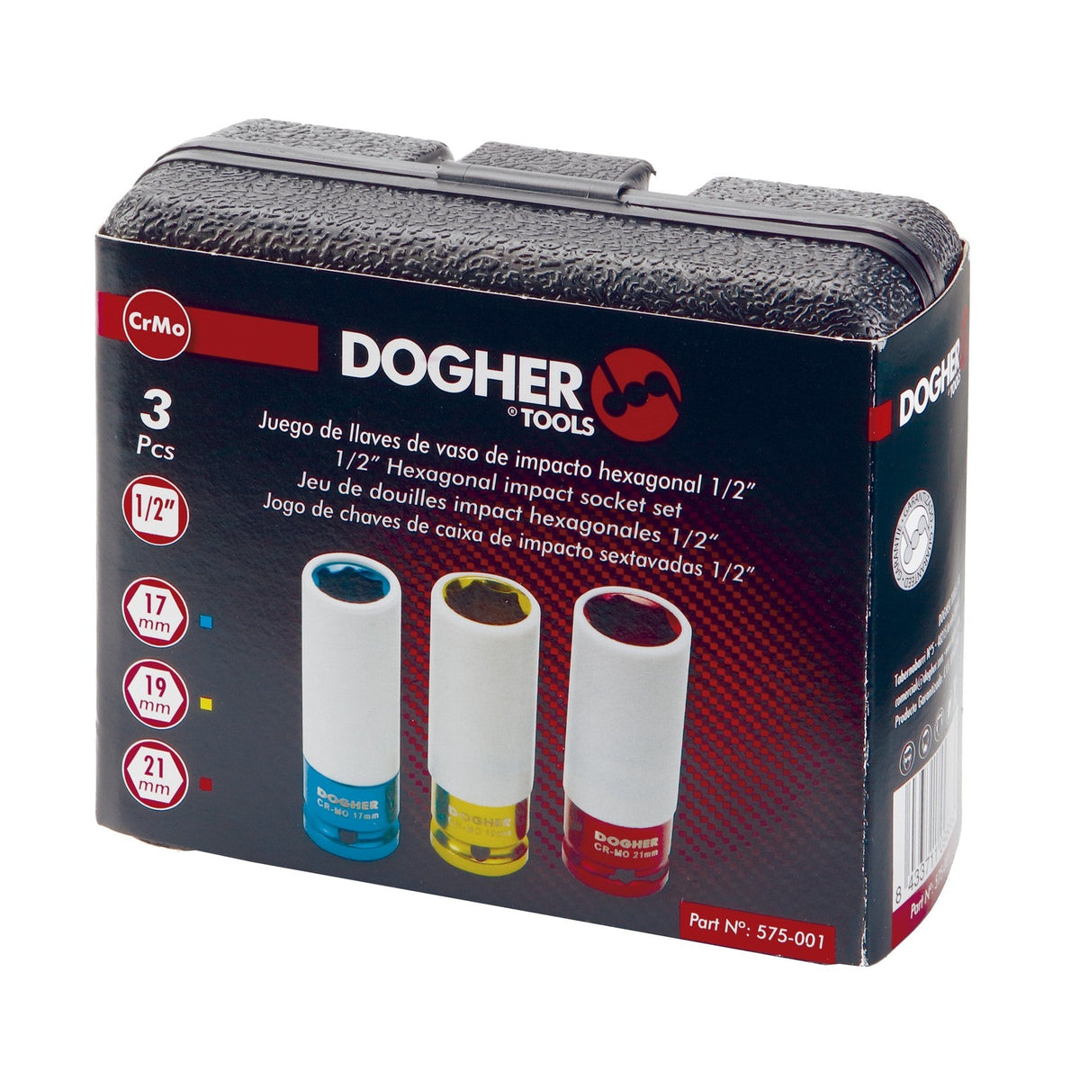 Dogher 575-001 - Juego 3 Vasos 1/2 Llantas De Aluminio