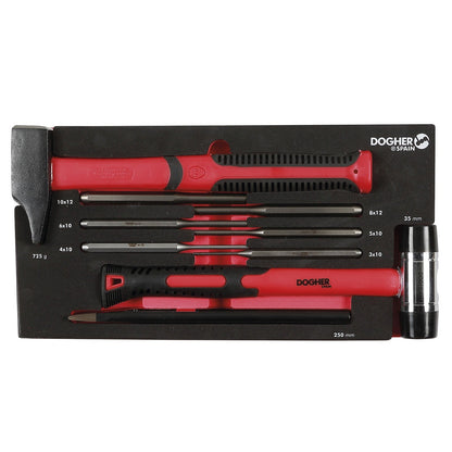 Dogher 729-080 - Bandeja Combinable Percusión 9 Piezas Martillo Rivoir 1/3