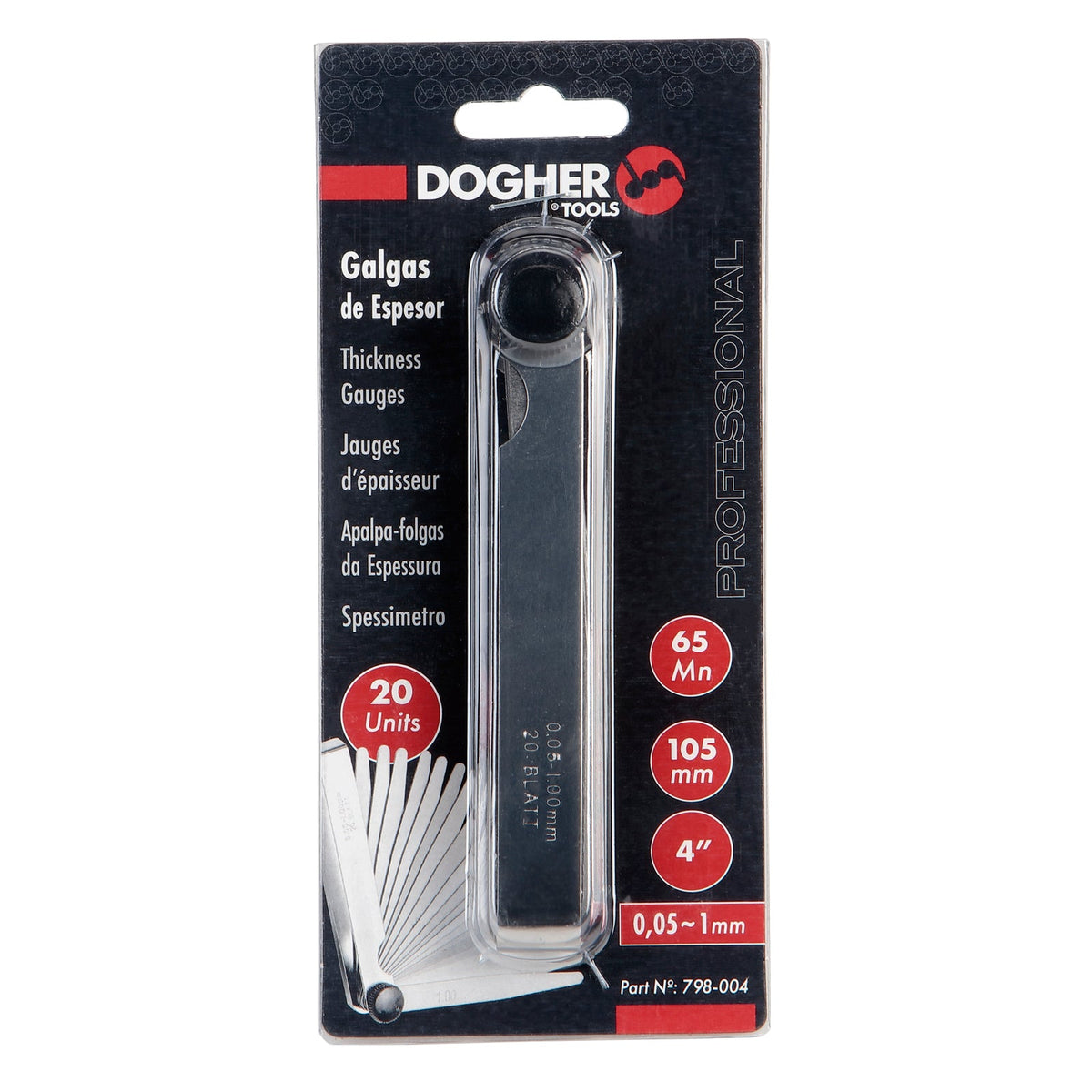 Dogher 798-004 - Juego Galgas Espesores 0,050-1X0,05