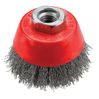 Dogher 819-100INOX - Cepillo Taza Alambre Ondulado 0,30 mm Acero Inoxidable Eje M14 100x0,3 mm