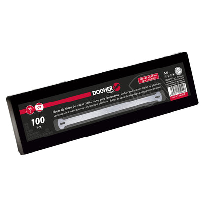 Dogher 840-052 - Pack 100 Hoja Sierra de Fontanero Doble Filo 24 Dientes 300x25