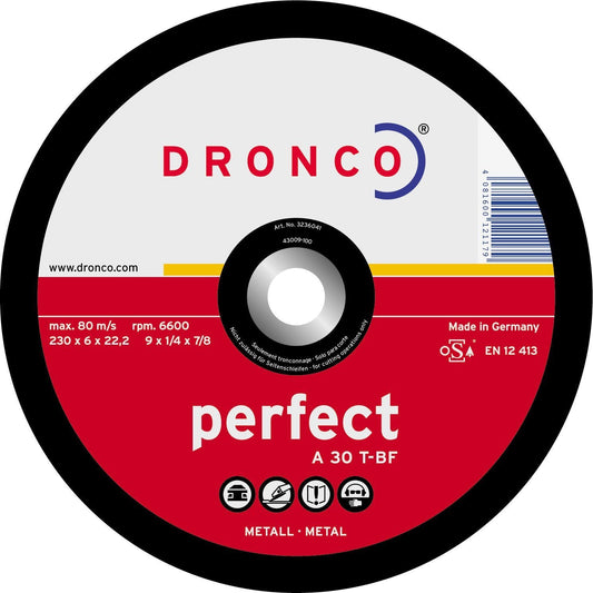 Dronco A30T - 150 - Disco de desbaste A 30 T Perfect - metal 150 x 6 mm (Lote de 10 uds) - Ferrotecnia