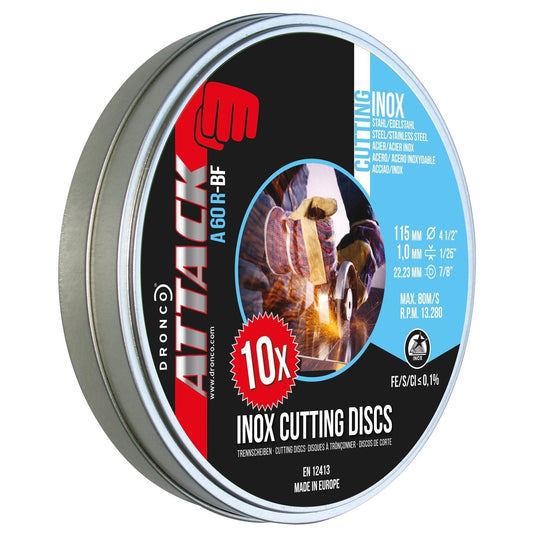 Dronco A60RATTACK-125PACK - Tin of 10 125x1 mm discs