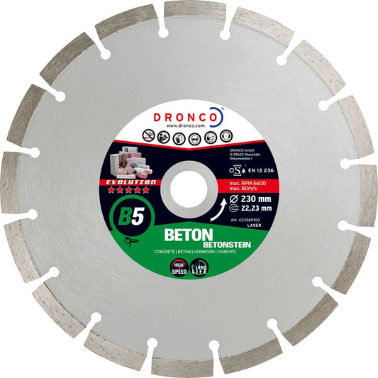 Dronco Disco de diamante Evolution B5 - Hormigón (Antes ECF) - Ferrotecnia