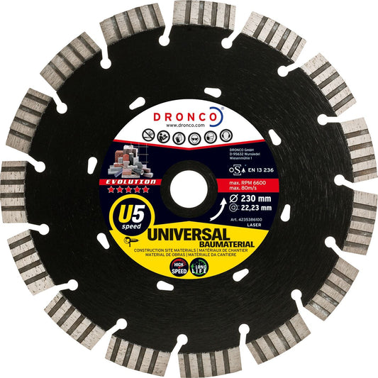 Dronco Disco de diamante Evolution U5 Speed - Universal obra - Ferrotecnia