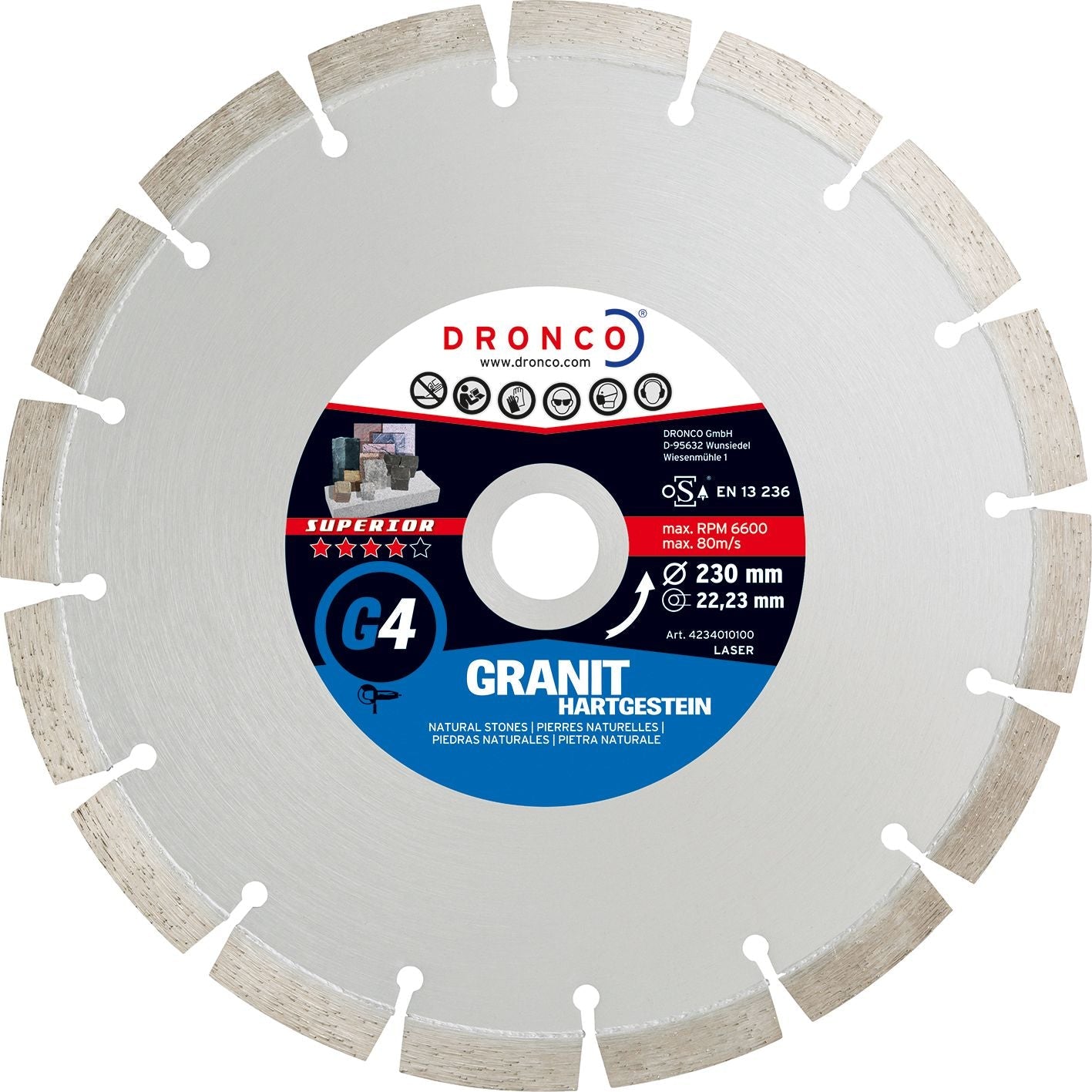 Dronco Disco de diamante Superior G4 - Granito (Antes LT36) - Ferrotecnia