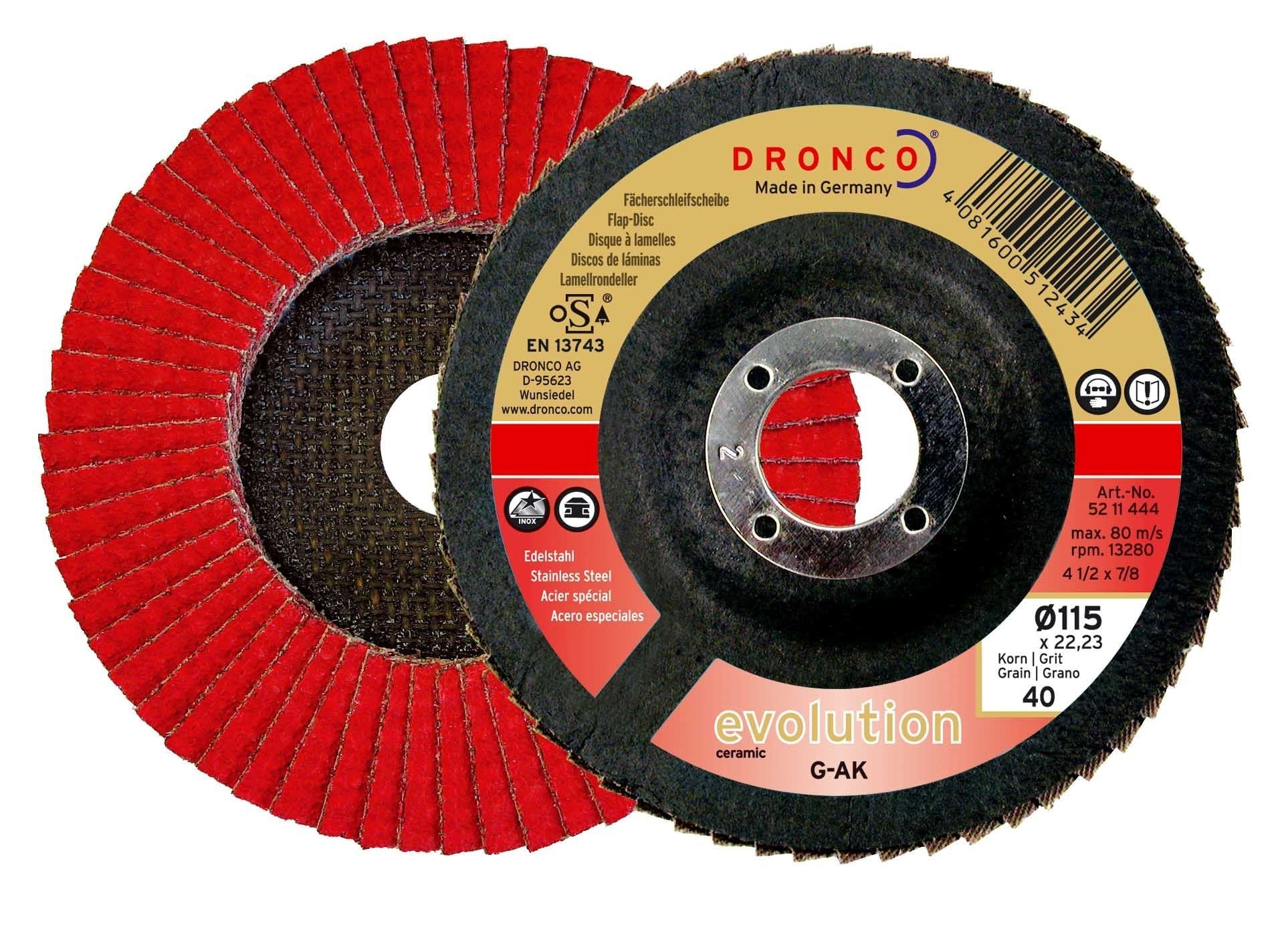 Dronco Disco de láminas abrasivo cerámico G - AK - Ferrotecnia