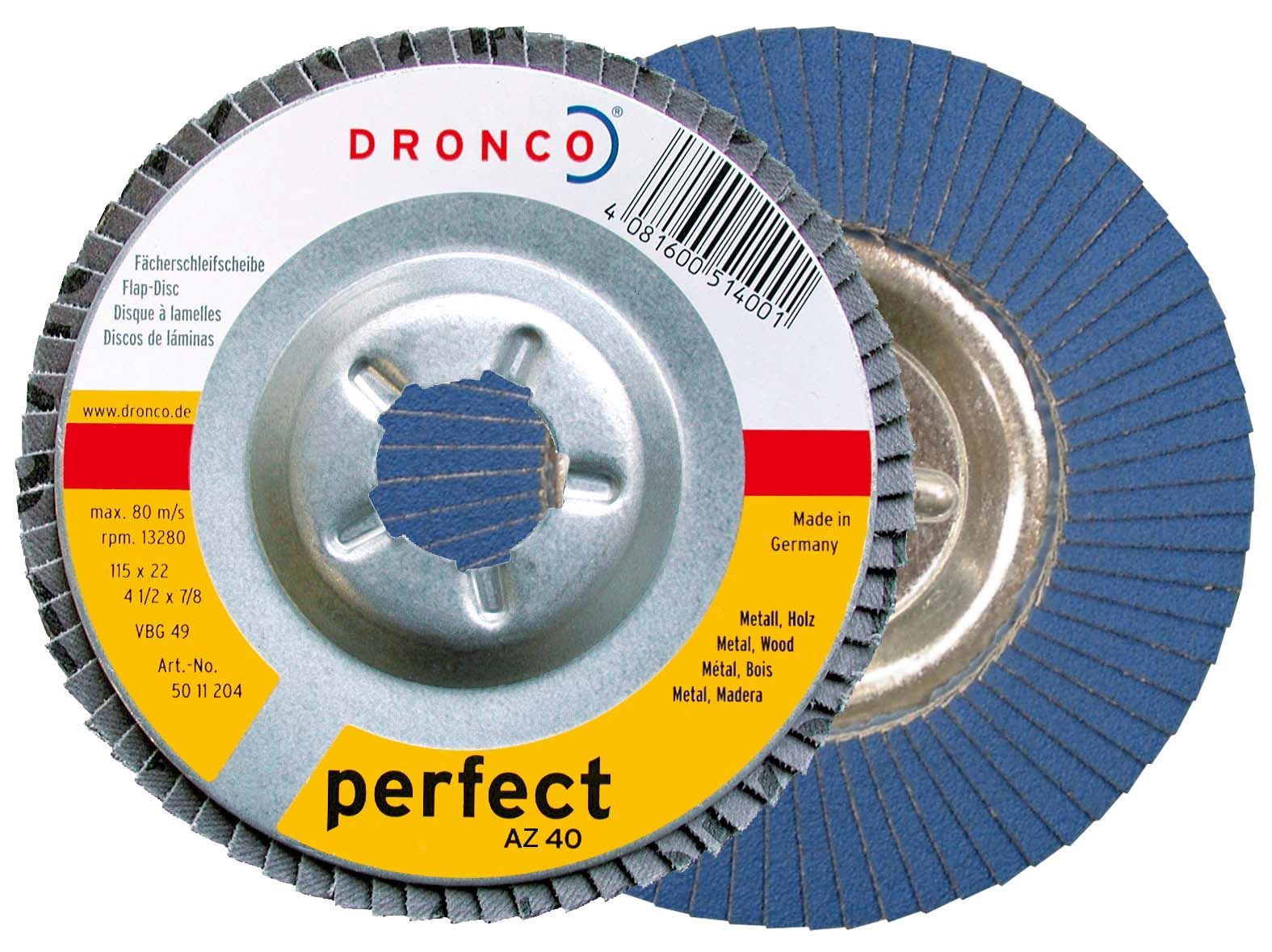 Dronco Discos de láminas abrasivas zirconio AZ - Ferrotecnia