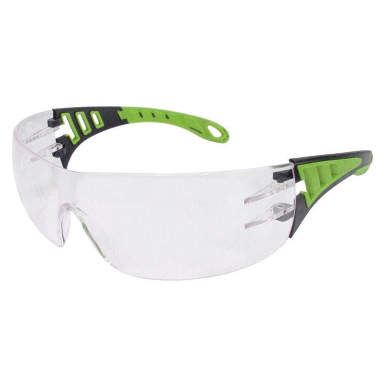 Eagle EVOTG - Gafas de seguridad transparentes con patillas verdes EVO - Ferrotecnia