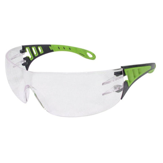 Eagle EVOTG - Clear Safety Glasses with Green Temples EVO