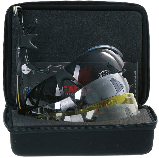 Eagle RU4SG - Estuche de gafas de seguridad RUNNER Allseasons (4 en 1) - Ferrotecnia
