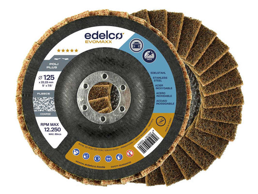 Edelco Disco abrasivo de láminas de fibra sin tejer con grano basto Poli Plus 1 EvoMaxx - Ferrotecnia