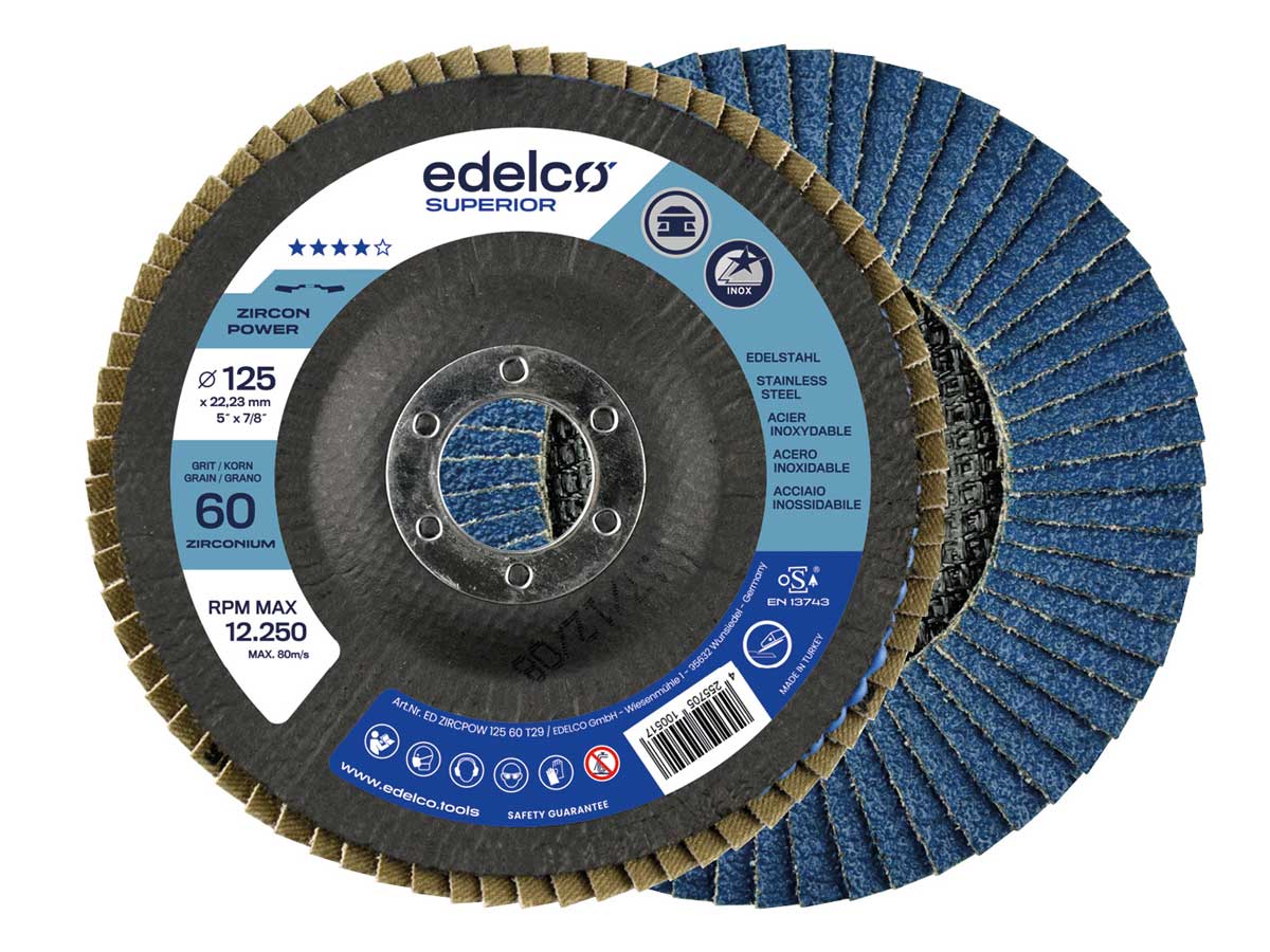 Edelco Disco abrasivo milhojas de zirconio Zircon Power Superior - Ferrotecnia