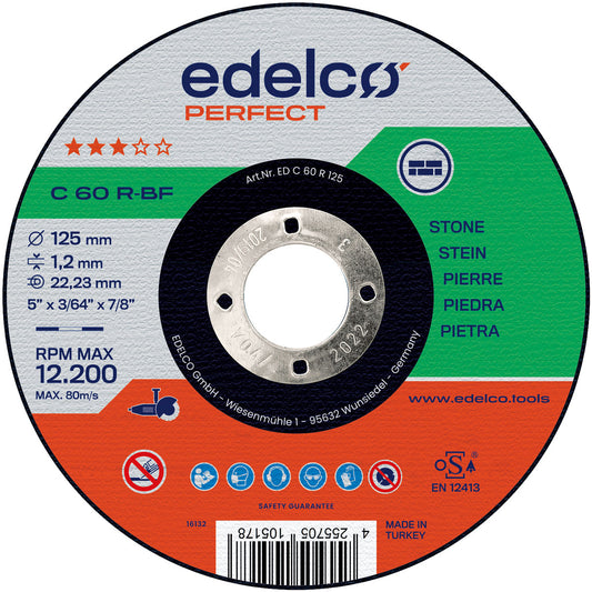 Edelco Disco de corte piedra para máquina portátil C 60 R / C 46 R Perfect (Lote de 25 uds)