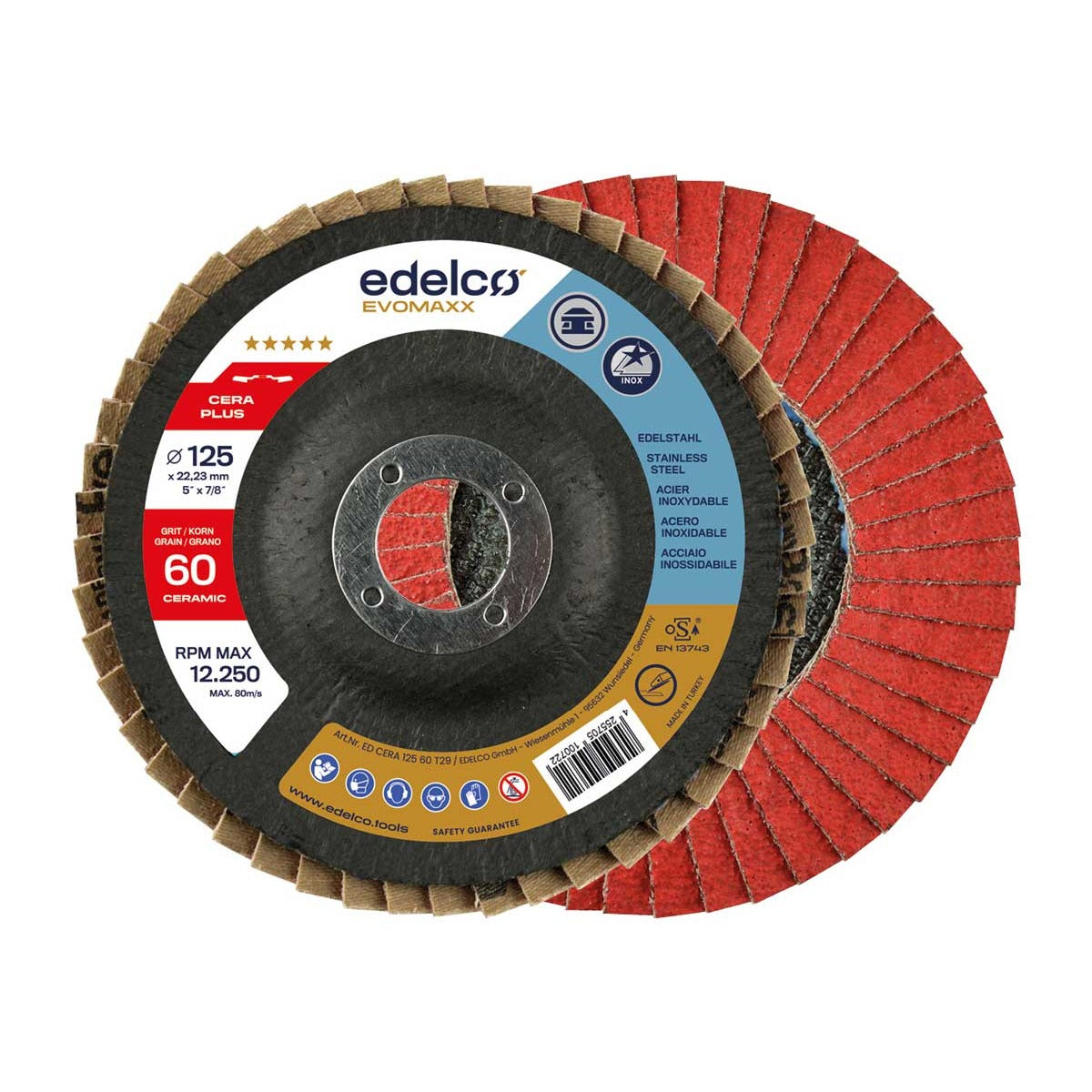 Edelco Disco abrasivo milhojas cerámico Cera Plus EvoMaxx