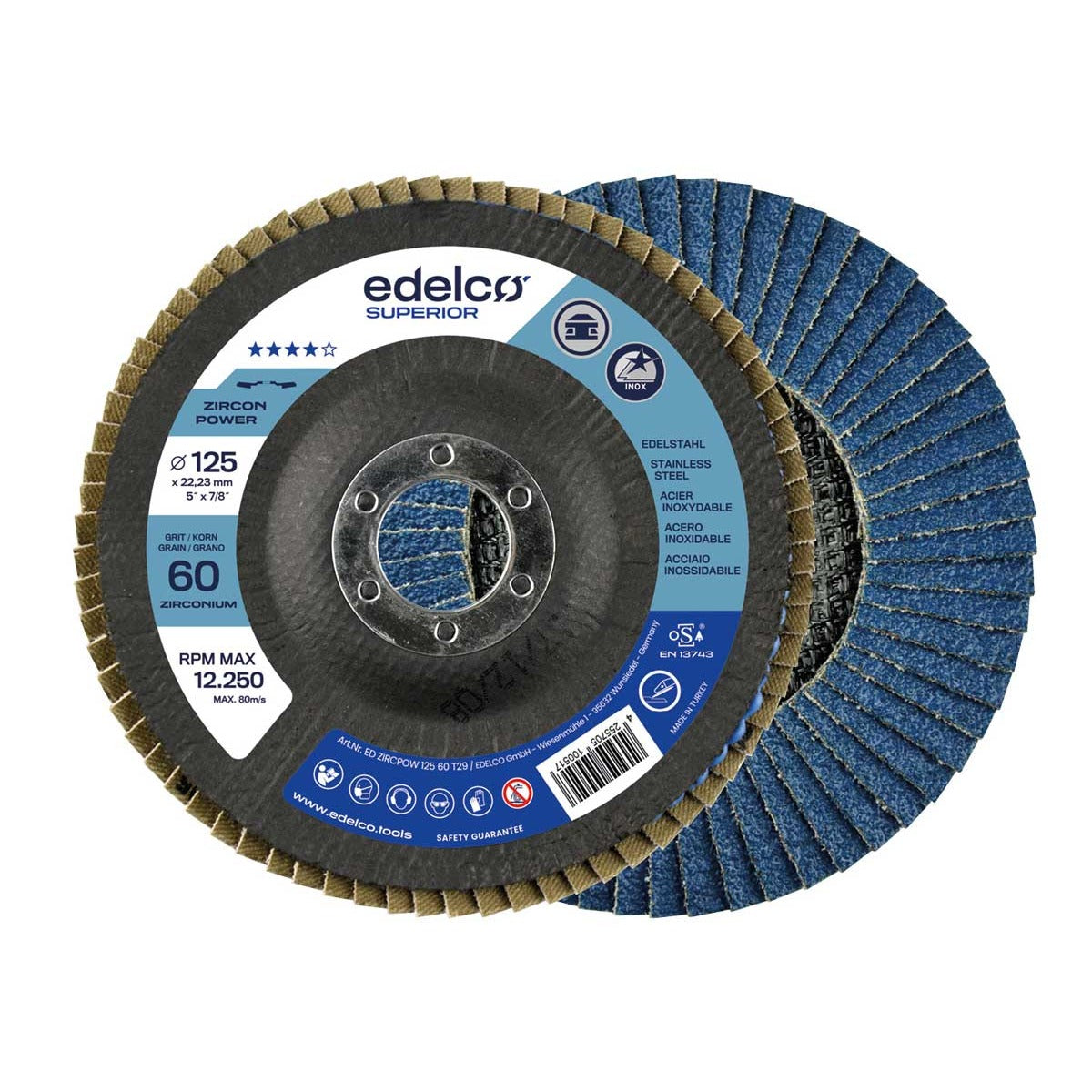 Edelco Zirconium Millefeuille Abrasive Disc Zircon Power Superior