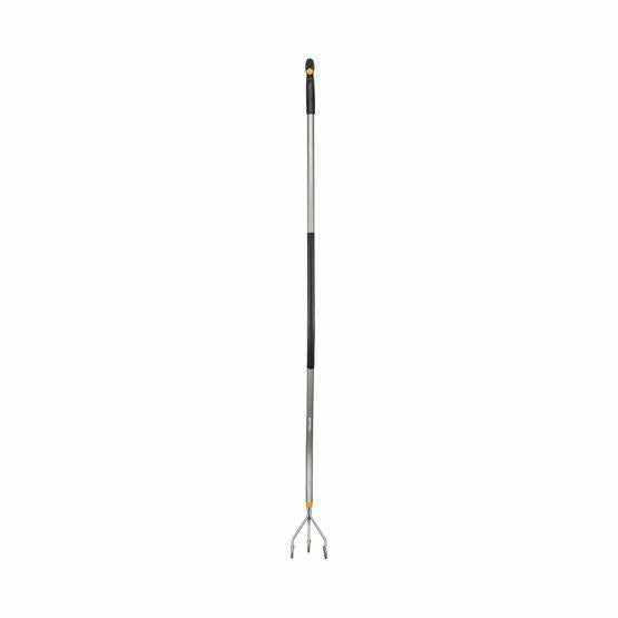 Fiskars Cultivador, Ergonómico, Longitud: 176 cm, Anchura: 31 cm, Púas de Acero al Boro Endurecido/Mango de Aluminio, Gris/Negro, 1076978