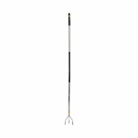 Fiskars Cultivador, Ergonómico, Longitud: 176 cm, Anchura: 31 cm, Púas de Acero al Boro Endurecido/Mango de Aluminio, Gris/Negro, 1076978