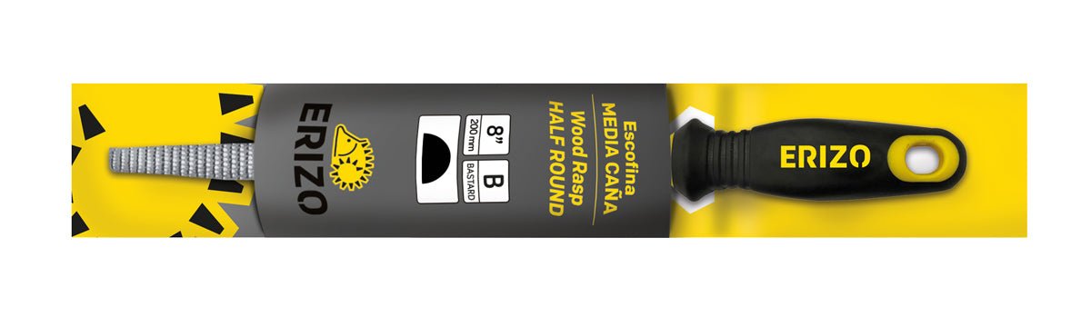 Erizo Escofina media caña con mango bimaterial y colgador - Ferrotecnia