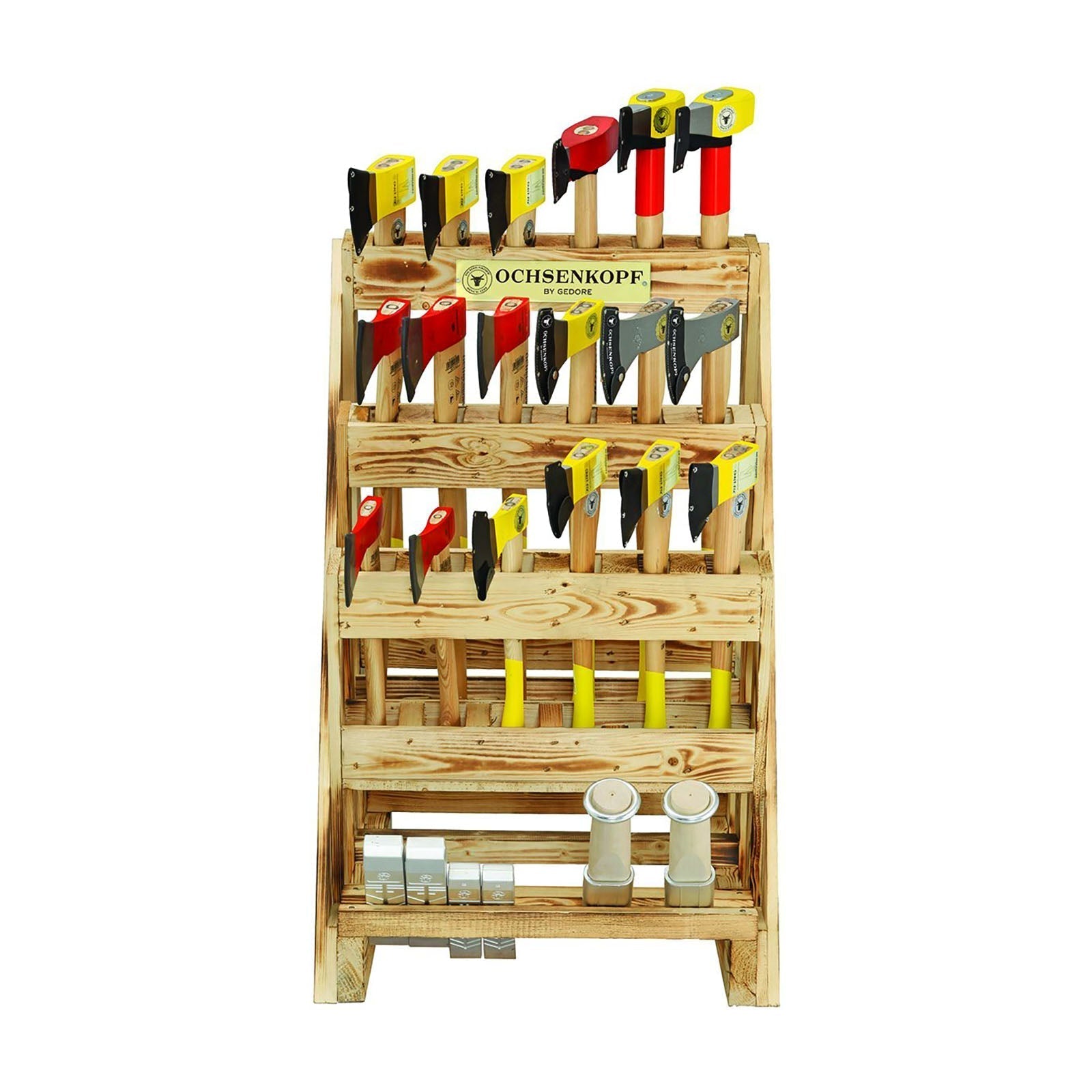 Expositor de hachas 24 pzas - Ferrotecnia