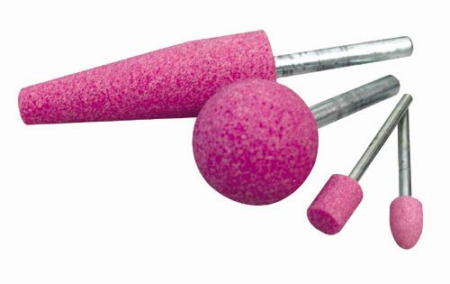 Faiot Muelas con vástago Ø 6 mm de corindón rosa para uso universal en acero - Ferrotecnia