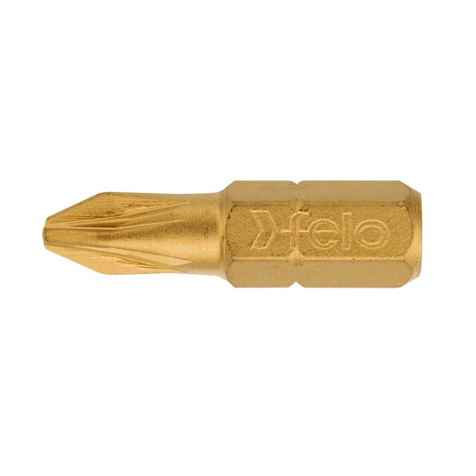 Felo 02101077 -  Punta atornillador Pozidriv (PZ) Titanio C6,3x25mm. PZ 1 100pcs-Pack