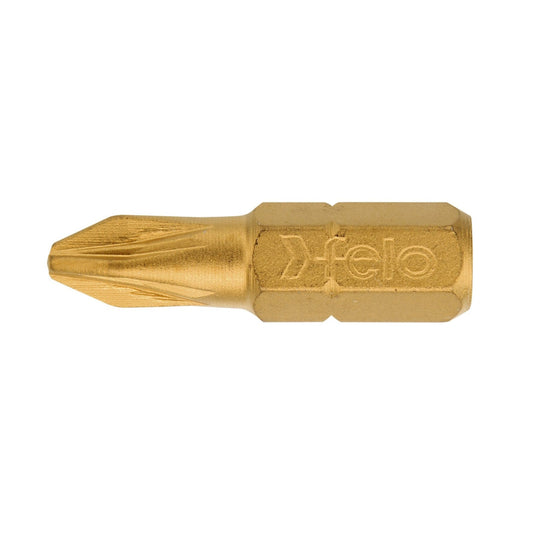 Felo 02103077 - Punta atornillador Pozidriv (PZ) Titanio C6,3x25mm. PZ 3 100pcs-Pack - Ferrotecnia