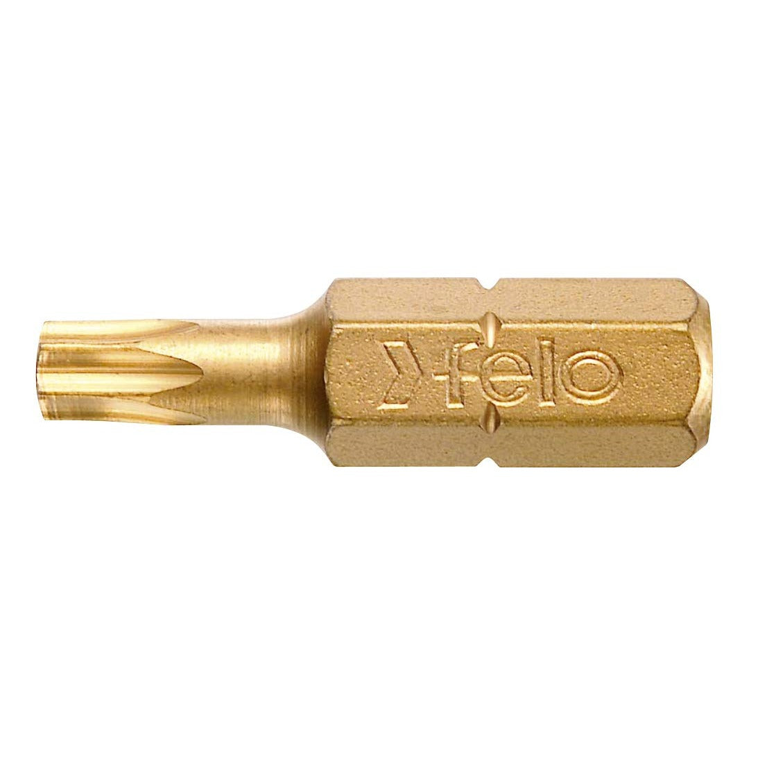 Felo 02625077 - Titanium Torx screwdriver bit C6.3x25mm. T 25 100pcs-Pack