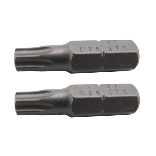 Felo 02627036 - Blister of 2 Torx Industry C6.3x25mm screwdriver bits. T 27