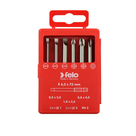 Felo 03192716 -  Juego de puntas PROFI E6,3X73mm. 6-pcs. SL/Z/PH