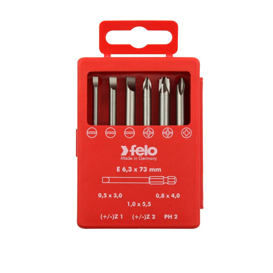 Felo 03192716 - Juego de puntas PROFI E6,3X73mm. 6-pcs. SL/Z/PH - Ferrotecnia