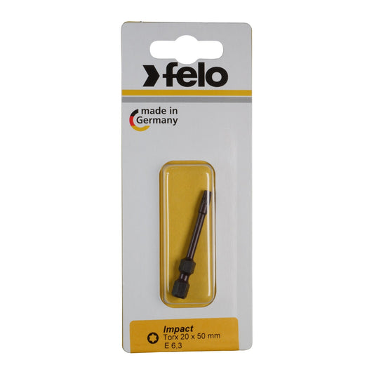 Felo 03620541 -  Blister 1 punta atornillador Torx IMPACT E6,3x50mm. T 20