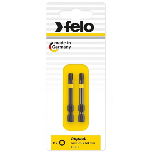 Felo 03625541 -  Blister 1 punta atornillador Torx IMPACT E6,3x50mm. T 25