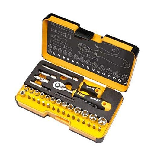 Felo 05783616 - Set with Ergonic ratchet, Felo R-GO XL sockets and bits