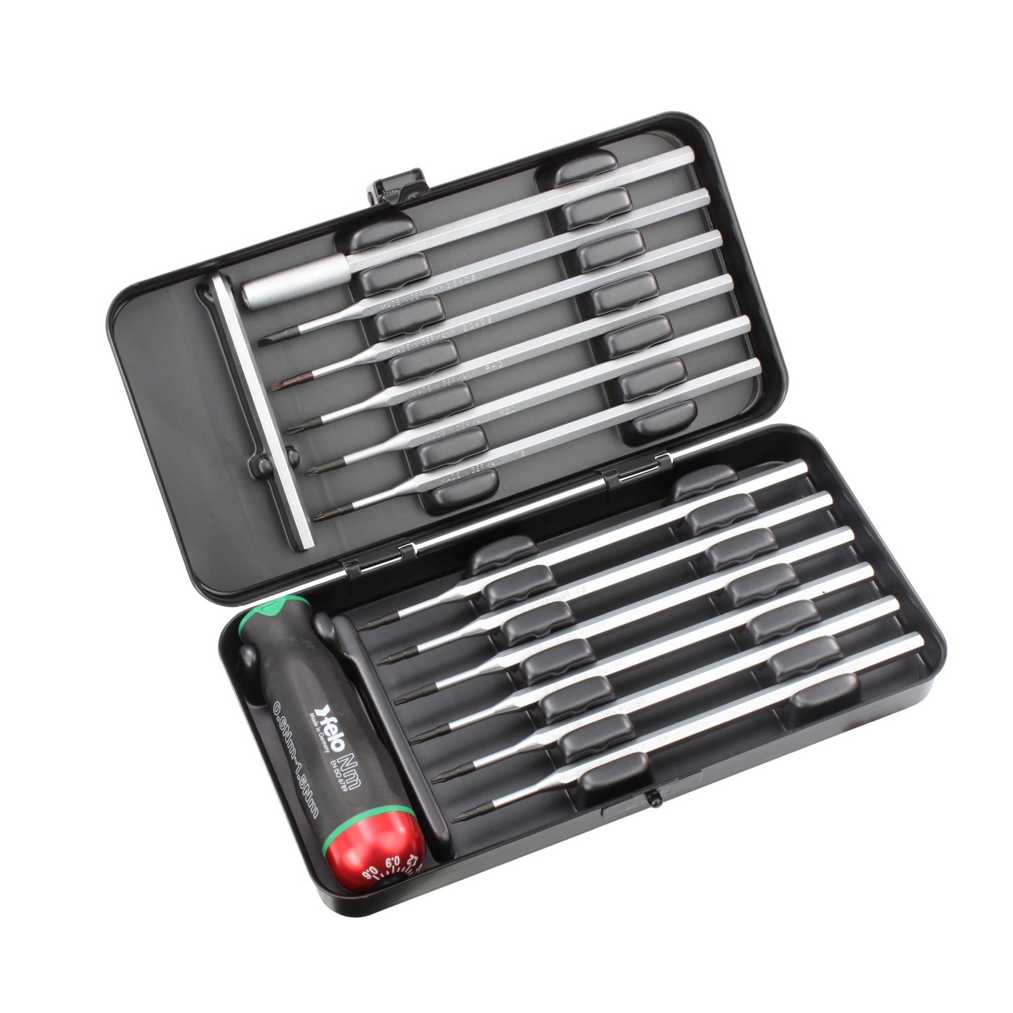 Felo 10099116 - 14-piece Torque Screwdriver Set with Interchangeable Bits (Nm). TORX®/TORX PLUS®/SL/PH/PZ/B